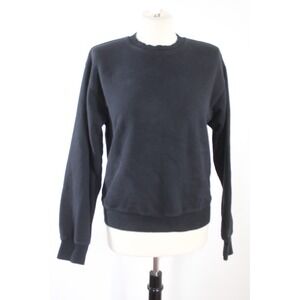 Tna Aritzia S Cozy Fleece Perfect Sweatshirt Black Crewneck Pullover